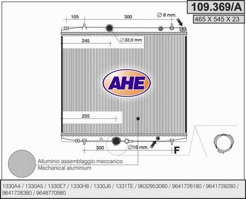 AHE 109.369/A - Radiator, racire motor aaoparts.ro