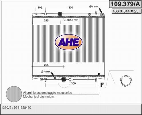 AHE 109.379/A - Radiator, racire motor aaoparts.ro