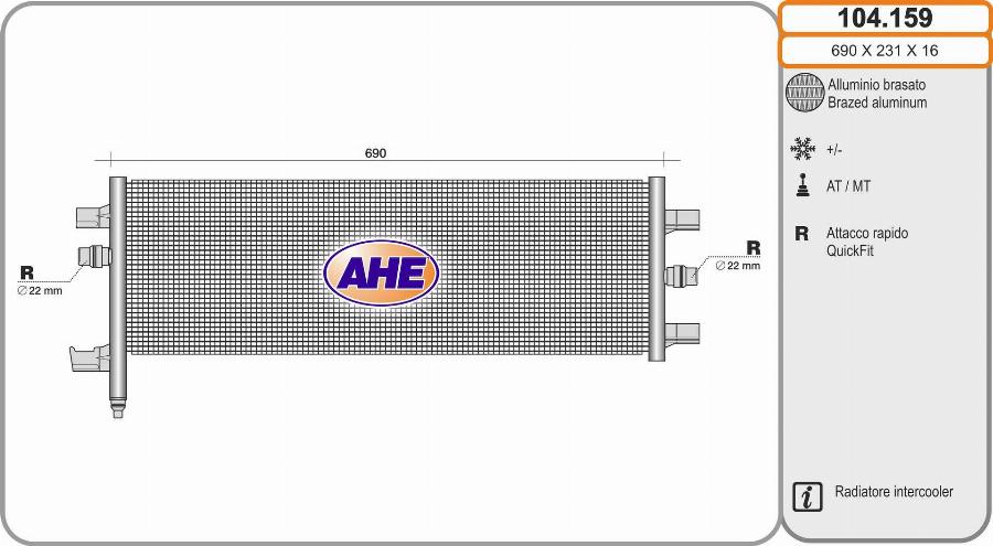AHE 104.159 - Radiator, racire motor aaoparts.ro