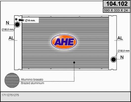 AHE 104.102 - Radiator, racire motor aaoparts.ro