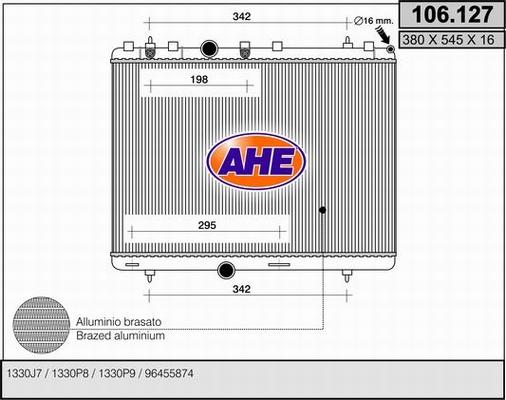AHE 106.127 - Radiator, racire motor aaoparts.ro