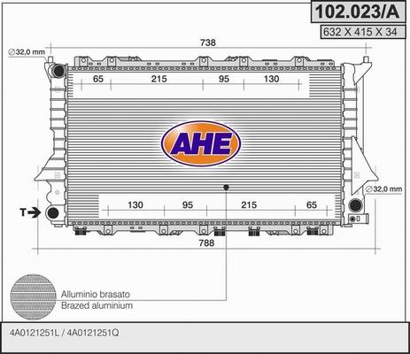 AHE 102.023/A - Radiator, racire motor aaoparts.ro