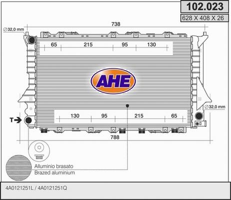 AHE 102.023 - Radiator, racire motor aaoparts.ro
