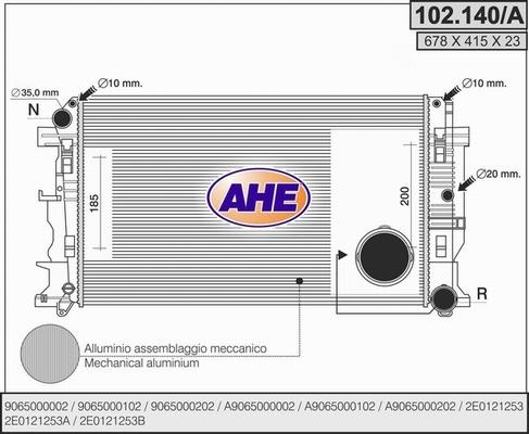 AHE 102.140/A - Radiator, racire motor aaoparts.ro