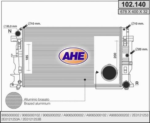 AHE 102.140 - Radiator, racire motor aaoparts.ro