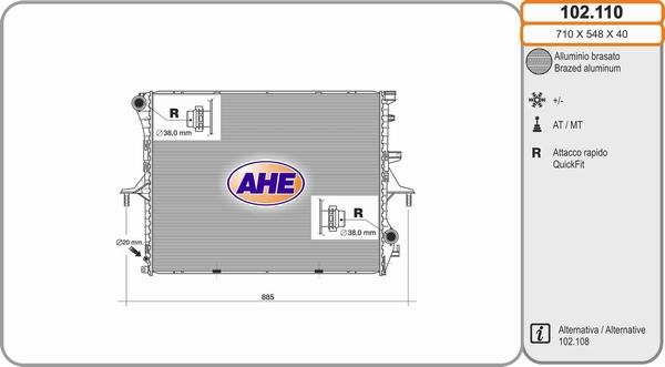 AHE 102.110 - Radiator, racire motor aaoparts.ro