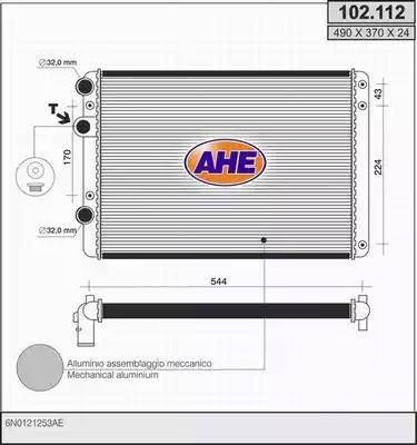 AHE 102.112 - Radiator, racire motor aaoparts.ro