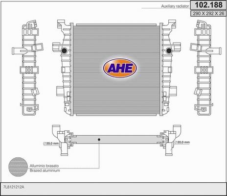 AHE 102.188 - Radiator, racire motor aaoparts.ro