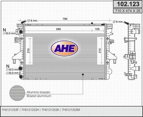 AHE 102.123 - Radiator, racire motor aaoparts.ro
