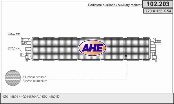 AHE 102.203 - Radiator, racire motor aaoparts.ro