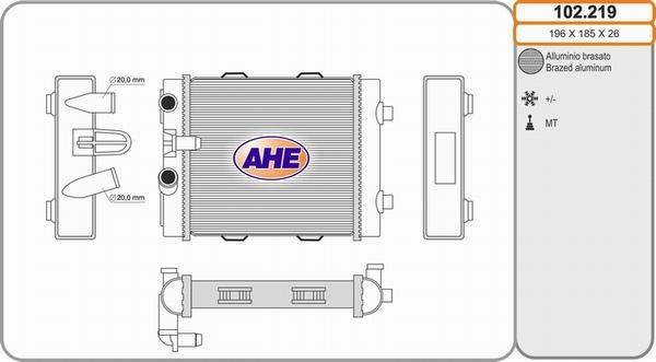 AHE 102.219 - Radiator, racire motor aaoparts.ro
