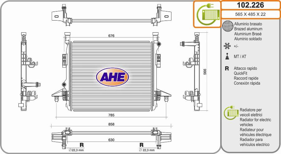 AHE 102.226 - Radiator, racire motor aaoparts.ro