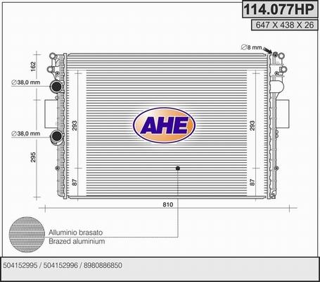 AHE 114.077HP - Radiator, racire motor aaoparts.ro