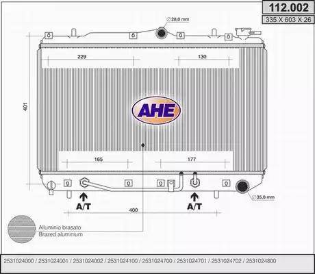 AHE 112.002 - Radiator, racire motor aaoparts.ro