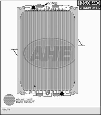 AHE 136.004/O - Radiator, racire motor aaoparts.ro