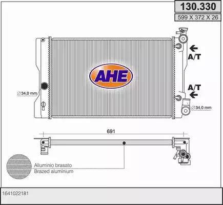 AHE 130.330 - Radiator, racire motor aaoparts.ro