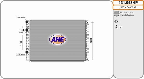 AHE 131.043HP - Radiator, racire motor aaoparts.ro