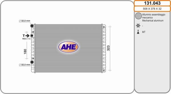 AHE 131.043 - Radiator, racire motor aaoparts.ro