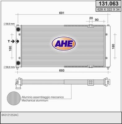 AHE 131.063 - Radiator, racire motor aaoparts.ro