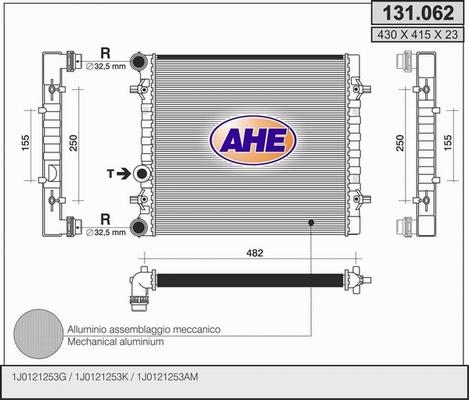 AHE 131.062 - Radiator, racire motor aaoparts.ro