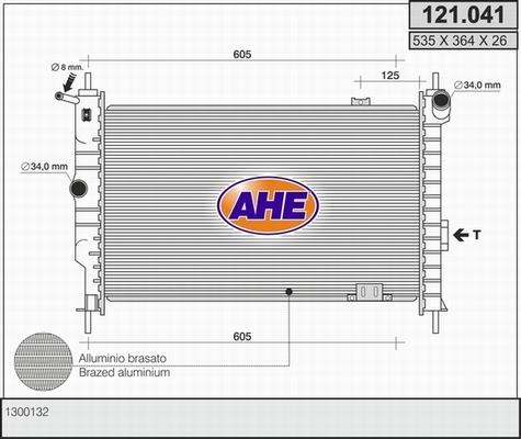 AHE 121.041 - Radiator, racire motor aaoparts.ro