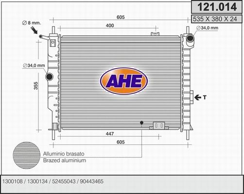 AHE 121.014 - Radiator, racire motor aaoparts.ro