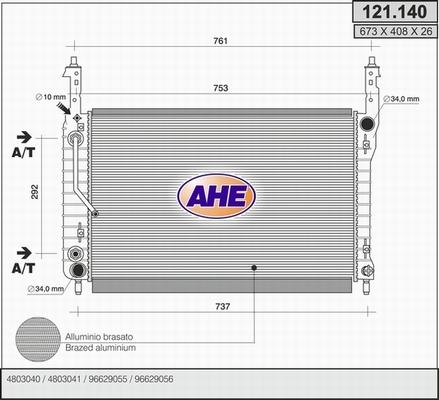 AHE 121.140 - Radiator, racire motor aaoparts.ro