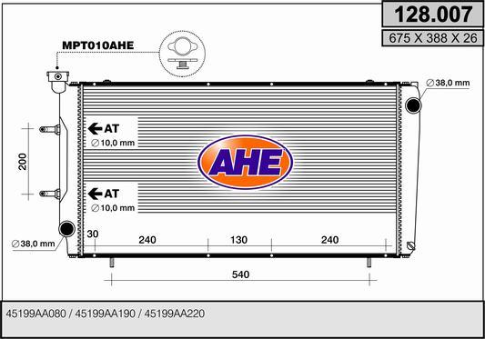AHE 128.007 - Radiator, racire motor aaoparts.ro