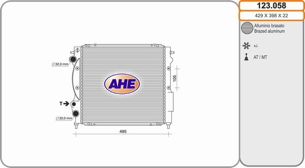 AHE 123.058 - Radiator, racire motor aaoparts.ro