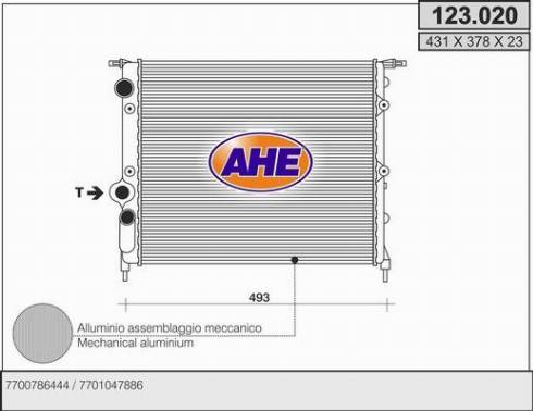 AHE 123.020 - Radiator, racire motor aaoparts.ro