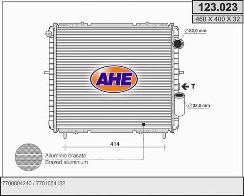 AHE 123.023 - Radiator, racire motor aaoparts.ro