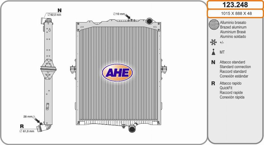 AHE 123.248 - Radiator, racire motor aaoparts.ro
