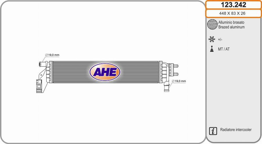 AHE 123.242 - Radiator, racire motor aaoparts.ro