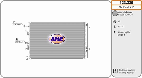 AHE 123.239 - Radiator, racire motor aaoparts.ro
