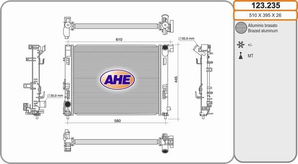 AHE 123235 - Radiator, racire motor aaoparts.ro