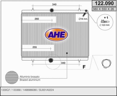 AHE 122.090 - Radiator, racire motor aaoparts.ro