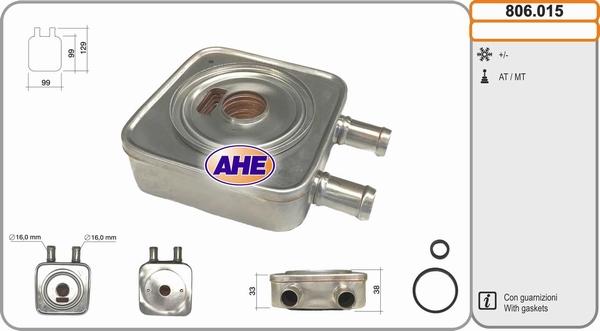 AHE 806.015 - Radiator ulei, ulei motor aaoparts.ro