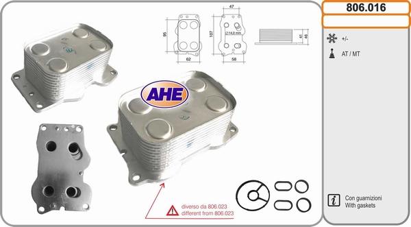 AHE 806.016 - Radiator ulei, ulei motor aaoparts.ro