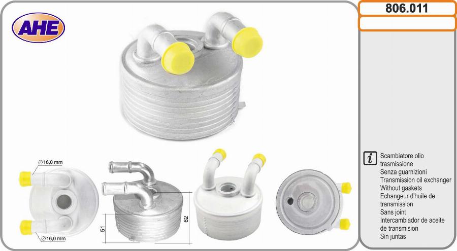 AHE 806.011 - Radiator ulei, ulei motor aaoparts.ro