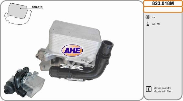 AHE 823.018M - Radiator ulei, ulei motor aaoparts.ro