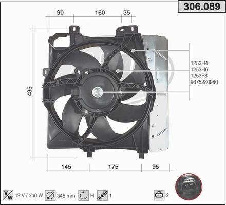 AHE 306.089 - Ventilator, radiator aaoparts.ro