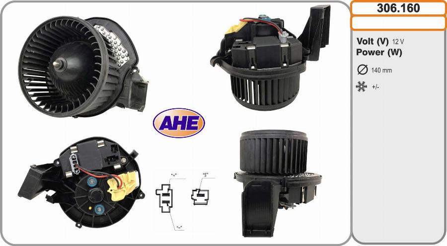 AHE 306.160 - Ventilator, habitaclu aaoparts.ro
