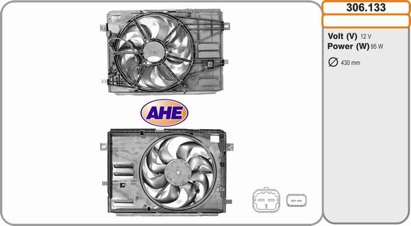 AHE 306.133 - Ventilator, radiator aaoparts.ro