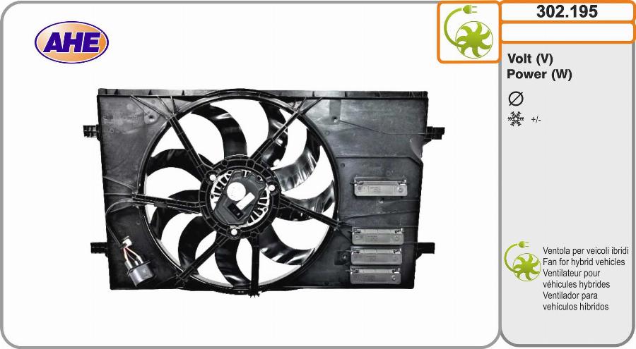 AHE 302.195 - Ventilator, radiator aaoparts.ro