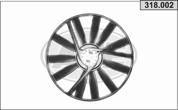 AHE 318.002 - Ventilator, radiator aaoparts.ro