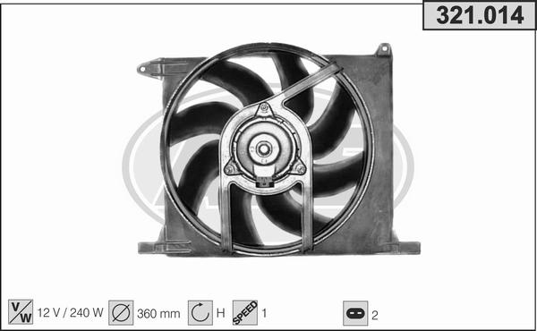 AHE 321.014 - Ventilator, radiator aaoparts.ro