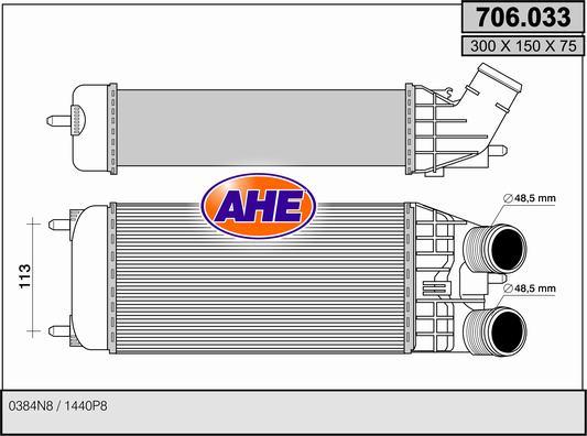 AHE 706.033 - Intercooler, compresor aaoparts.ro