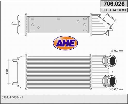 AHE 706.026 - Intercooler, compresor aaoparts.ro