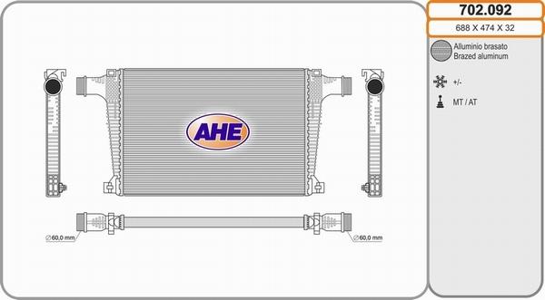 AHE 702.092 - Intercooler, compresor aaoparts.ro