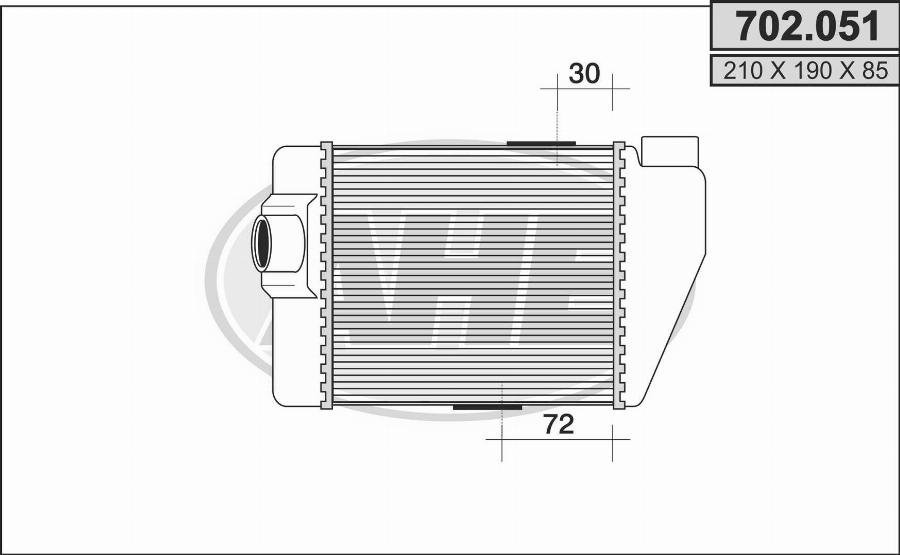 AHE 702051 - Intercooler, compresor aaoparts.ro